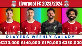 Liverpool players Weekly salaries update 2023/24