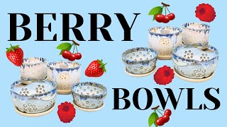 How I Made Pottery Berry Bowls- full process, start to finish