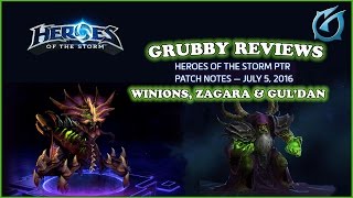 Grubby | Heroes of the Storm | Patch Notes Review - July 5th PTR - Gul'dan Arrives \u0026 Zagara Rework