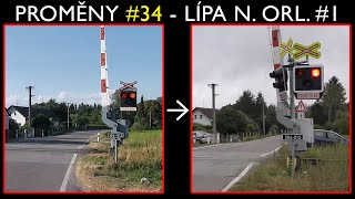 Proměny železničních přejezdů #34 - Lípa nad Orlicí #1 (2013 - 2019) / Railroad crossing changes