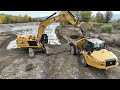 Caterpillar 352 Excavator Loading Caterpillar 730 Articulated Trucks - Interkat SA - 4K