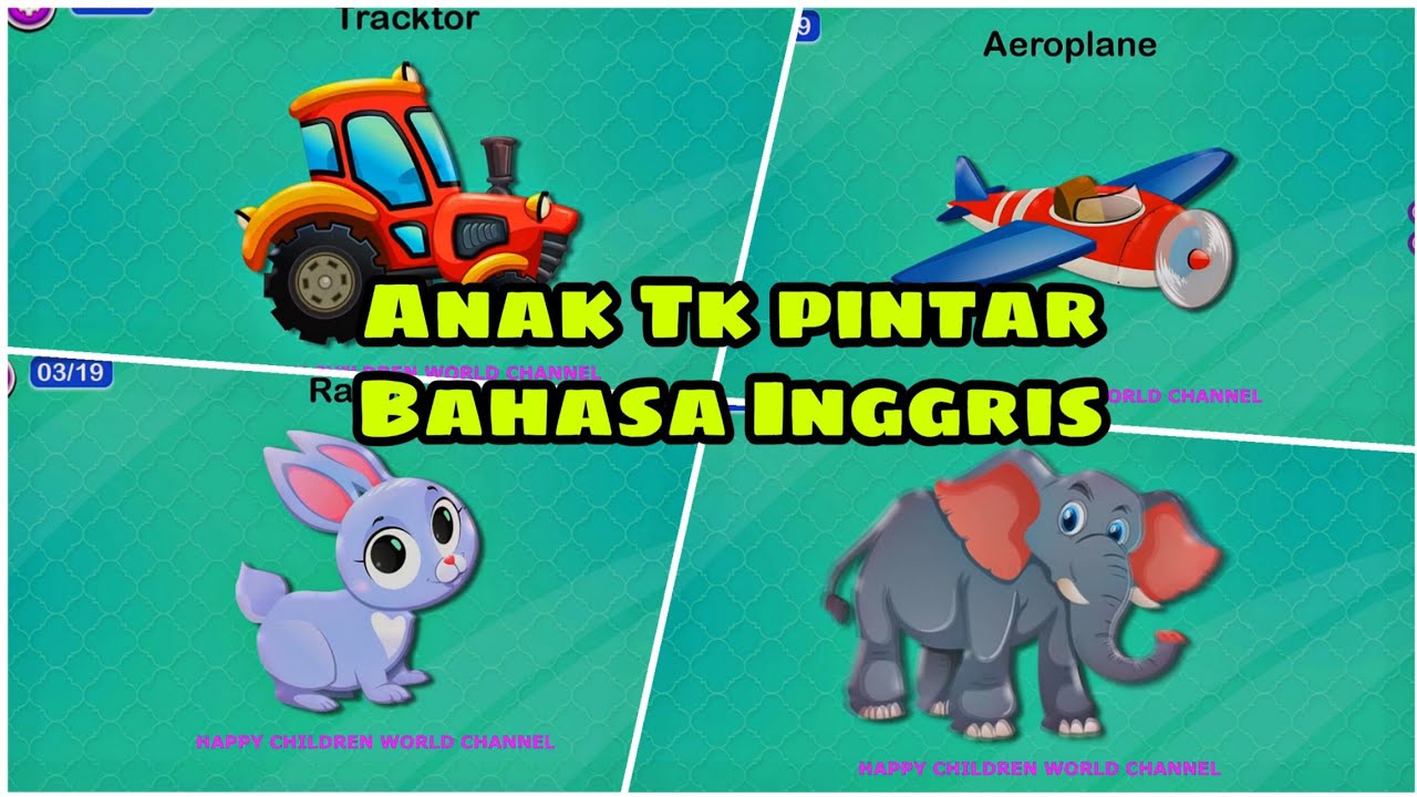 Film Kartun Edukasi Anak TK Belajar Bahasa Inggris Balita - YouTube