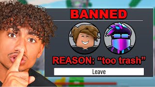I BANNED YOUTUBERS FROM ROBLOX BEDWARS!!
