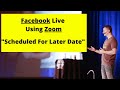 How To Schedule a Facebook Live With Zoom (Live Streaming Later Date) | Mike Hobbs