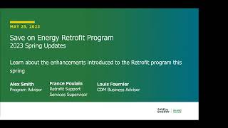 Retrofit Program - Spring 2023 webinar