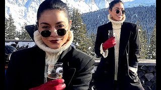 Vanessa Hudgens is a candid cutie as she enjoys the holidays in Switzerland... after announcing 2020