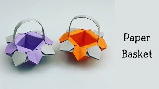 DIY how to make origami paper basket 🧺 / paper craft / easy origami paper Craft ideas / Basket DIY
