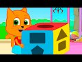 Cats Family in English - Let's put the puzzle together Cartoon for Kids