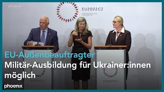 EU-Verteidigungsminister: Josep Borrell \u0026 Jana Černochová zur russischen Invasion in der Ukraine