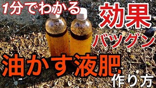 1分でわかる油かす液肥づくり