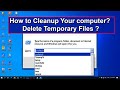 ⚠How to Cleanup Your computer? ♻Delete Temporary files ? Remove JunkFiles [temp %temp prefetch] 2021