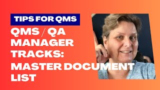 Master Document List for Quality Management Systems
