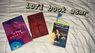 Lofi book asmr (page turning, letter tracing, cover tapping)