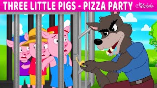 Three Little Pigs | 3 छोटे सूअर | Pizza Party | Bedtime Stories