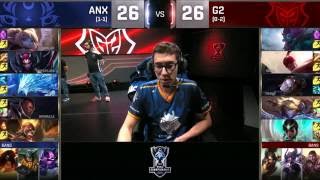 Highlights LOL - 2016 WORLDS GROUP STAGR - Day 4 -  Albuz Nox Luna vs G2 Esports