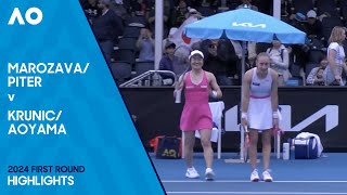 Piter/Marozava v Aoyama/Krunic Highlights | Australian Open 2024 First Round