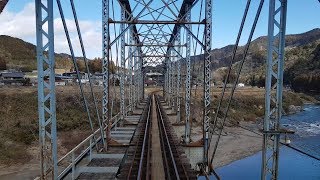 長良川鉄道 (相生→みなみ子宝温泉) 後方展望路程景