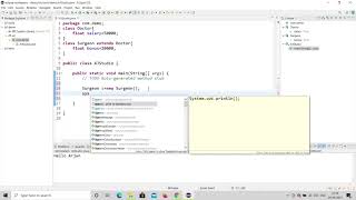 Java Inheritance Program Explained | Eclipse