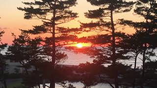 象潟海岸の夕日　その１