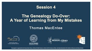 AZ Genealogy Day 2022 - Thomas MacEntee "The Genealogy Do-Over: A Year of Learning from My Mistakes"