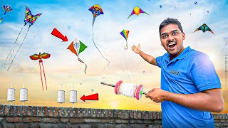 Flying Different Fancy Kites At Once 2025🔥🔥 సంక్రాంతికి ఈ గాలిపటాలు ఎగరేసాము...😱😱 Telugu Experiments