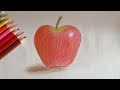 How to draw an Apple | Colour Pencil Drawing | @SK_ArtsCrafts