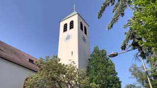 Straubing Pfarrkirche St. Michael Zusammenläuten zur Werktagsmesse mit den Glocken 4 3