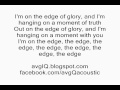 The Edge Of Glory Lady Gaga acoustic guitar instrumental w lyrics backing track karaoke