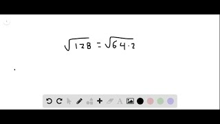 Simplify each radical expression. √(128)