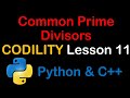 Common Prime Divisors in Python and C++ Codility Solutions Lesson 12