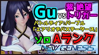 【PSO2 NGS】バトルディア:パープル「エアリオデバステーターズ」Gu Fi ソロ Aランク  Battledia:Purple Solo【トリガー/ガンナー/TMG/ツイマシ】【大翔/yami】