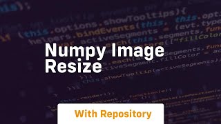 numpy image resize