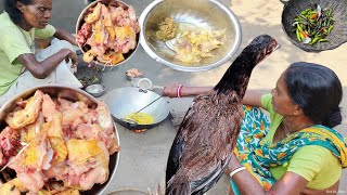 Poor man DESHI CHICKEN CURRY 500 gms |India Poor Village Cooking | Rural people cook meat