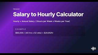 Salary to Hourly Calculator Tutorial: How to Convert Salary to Hourly Rate