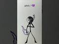 How to draw Stickman in Different levels Part 2 #anime #drawing #manga #shorts