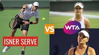 Isner Serve vs WTA Players!
