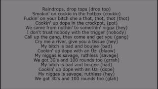 Migos - Bad and Boujee ft. Lil Uzi Vert (Official Lyrics)
