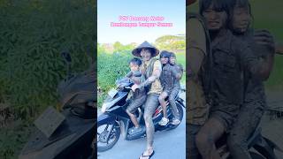 KELUCUAN KAK DISTA BONCENG MOTOR ROMBONGAN LUMPUR SEMUA😱😱 #viralshort #viralvideo #viralditiktok