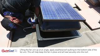 TotallySafe Air QuietCool Solar Roof Mount Attic Fan Installation 1080p