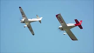 Percival Mew Gull and Vans RV-7 - The Cape record pair - Shuttleworth Around the World Airshow 2023