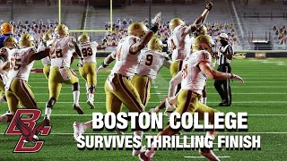 Boston College Survives A Thrilling Finish