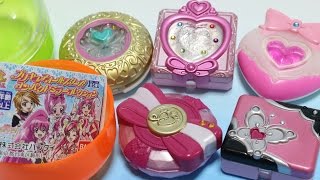 プリキュアオールスターズ コンパクトミラーコレクション全５種 開封 ガシャポン ハピネス スマイル ハートキャッチ Pretty Cure All Stars toy