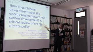 How does the Chinese government move the energy regime toward low-carbon development?