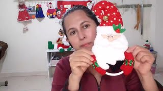 como se hace un Noel cuelga toalla MOLDE GRATIS