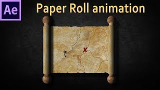 After Effects tutorial - How to create Paper Roll animation - 99