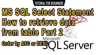 SQL SELECT Statement | Retrieve Data from table - Part 2 | Tagalog Tutorials