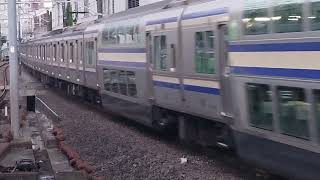 E235系1000番台横クラF-10編成+横クラJ-13編成横浜駅高速進入(到着)