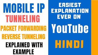 Tunneling in Mobile IP ll Packet Forwarding and Reverse Tunneling Explained with Examples in Hindi