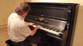 Vintage 1900 Steinway Upright Piano with Original Ivory Keys