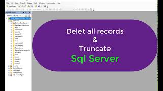 Delete all rows and truncate statements in Sql server